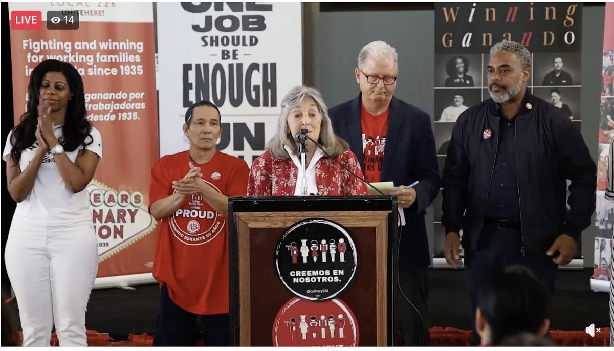 Culinary226's tweet photo. Welcome to Las Vegas, home of the #TrumpSlump. Trump is flying in to campaign at one of the worst labor law violators in our city, @stationcasinos, while working families struggle every day. We’re here to say: We’re fighting back. - @TedP226

Livestream: https://t.co/VKqfFYMCSk https://t.co/Z0Gckt4VHc