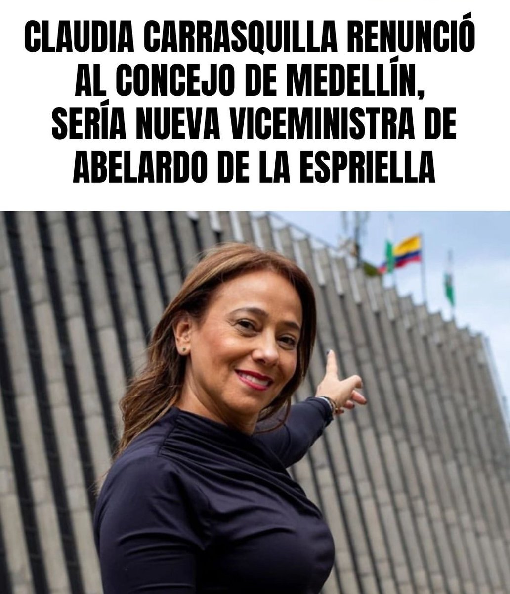 Tony_Libertario's tweet photo. LA DAMA DE HIERRO nueva Viceministra 
de Defensa del gobierno de Abelardo.
Llamada "la dama de hierro" por su constante lucha contra las organizaciones delincuenciales en Medellín.
Estas de acuerdo con su nombramiento?
#patriamilagro
#damadehierro https://t.co/95LMAqgcSu