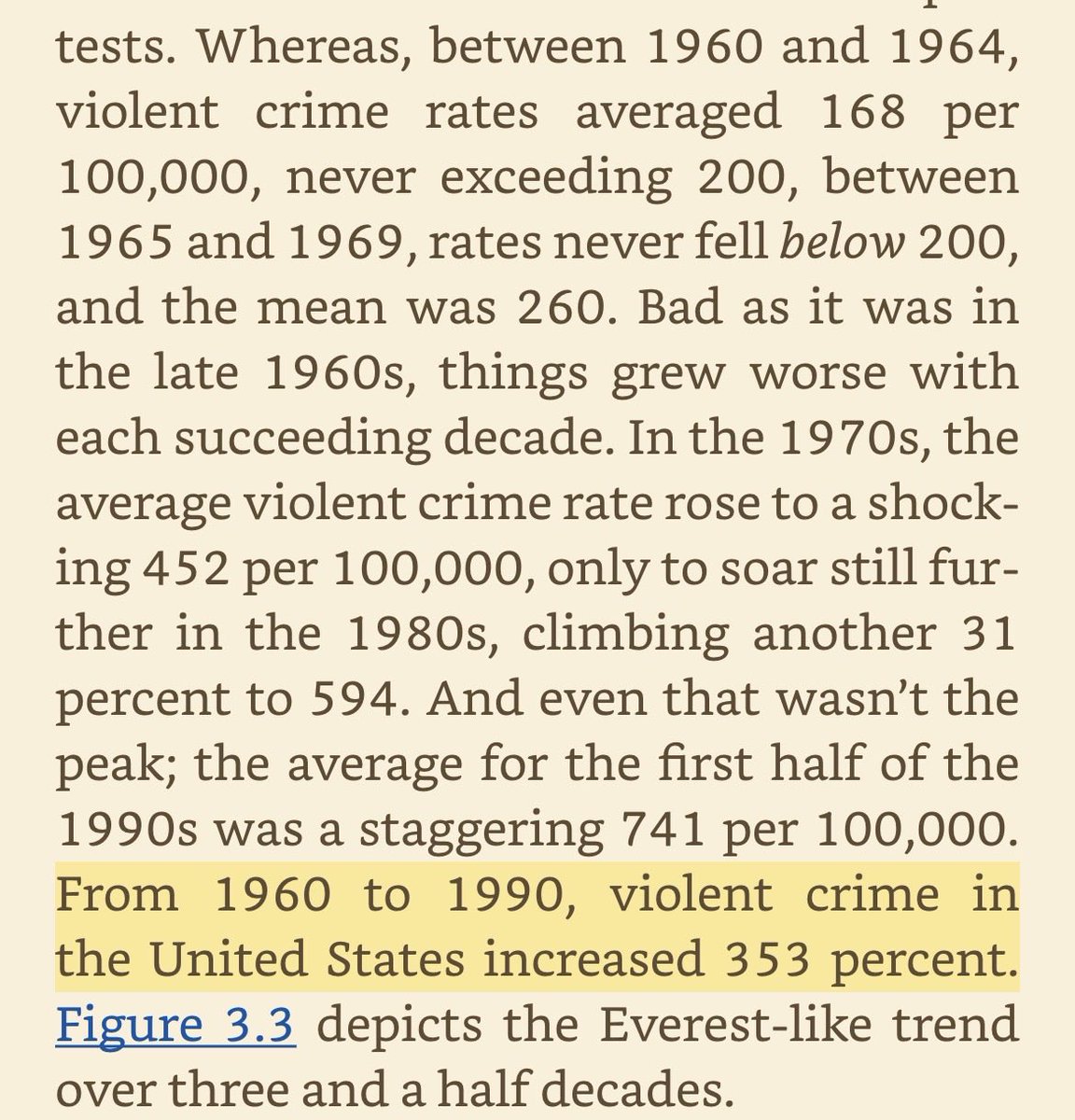 herandrews's tweet photo. The crimes of race communism did not start in 2020. If you wanted to calculate how much blood it has on its hands, you’d have to start with the victims in this graph. Or did you think the post-Sixties crime wave just happened? 

(I agree with much of the rest of his thread.) https://t.co/xnacR4KXpp