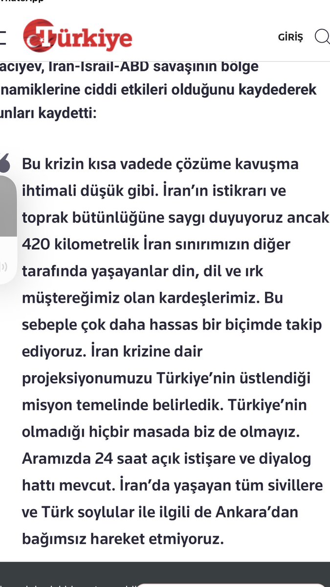 HikmetHajiyev's tweet photo. Azərbaycanda səfərdə olan Türkiyə media nümayəndələri ilə maraqlı görüşümüz baş tutdu. Amma təəssüflə qeyd edirəm ki, “Türkiye Gazetesi”nın jurnalisti Yılmaz Bilgen tərəfindən 5 avqust 2026-cı il tarixində dərc olunmuş reportajda mənə aid edilən bəzi fikirlər təhrif olunmuş şəkildə təqdim edilib. Həmin məqalədə mənə istinadən verilən bir sıra ifadələr düzgün deyil.

Bir daha vurğulamaq istərdim ki, Azərbaycan Respublikası öz milli maraqlarını rəhbər tutaraq müstəqil və prinsipial xarici siyasət yürüdür.

https://t.co/HedjZIijC0…