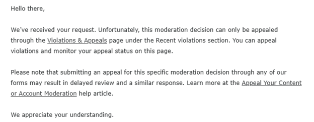 Teas_Studio's tweet photo. Support has refused to identify what was flagged or provide a remediation path. My DevEx access is also now at risk.

I am asking for a human review, the exact content responsible, and access to remove it.

Bug report:
 https://t.co/fEdYSz1naU

#RobloxDev https://t.co/EEDP7yZRYo