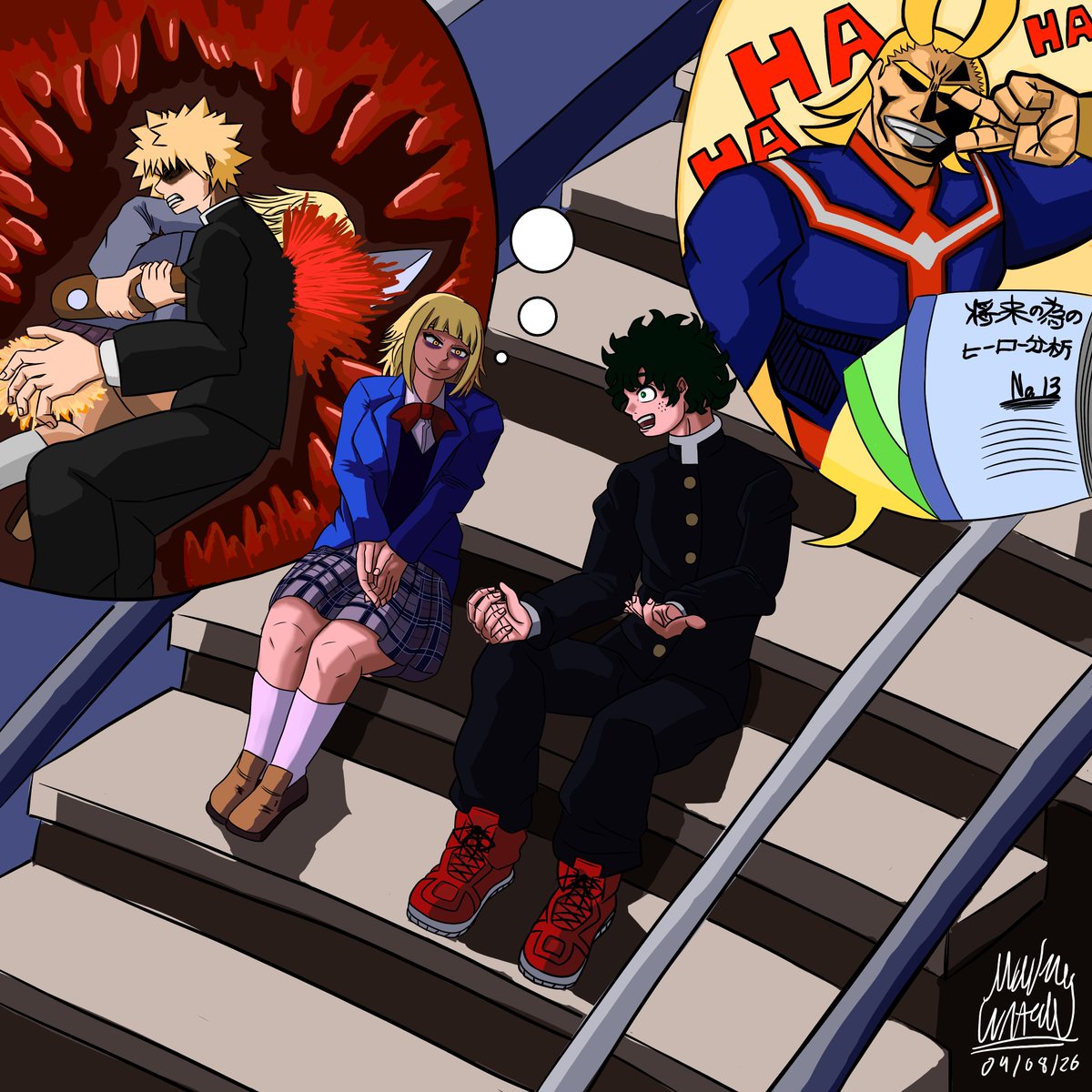 raesium's tweet photo. #Izutogaweek2026
#MidoriyaIzuku
#TogaHimiko

Day four: Early Encounter

"Some years before Tomura Shiragaki revealed himself, two outcasts met. Learning aboutthemselves, and becoming the other's best friend and unconditional support... Slowly growing into something more..." https://t.co/qE16r5mGjp