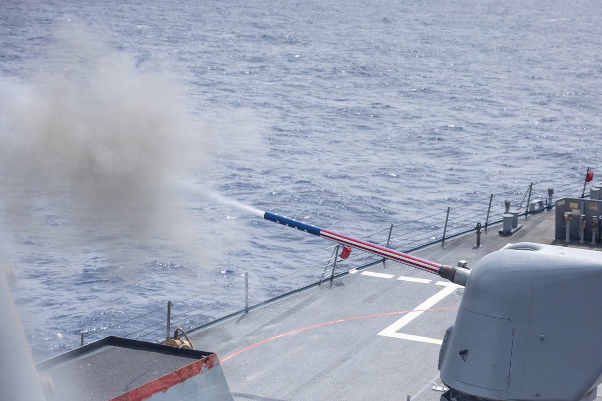 USPacificFleet's tweet photo. Ready for every mission⚓

USS John Paul Jones (DDG 53) conducted live-fire exercises, weapons training, and crash and salvage drills while underway in the Indian Ocean, strengthening combat readiness.

#USNavy #USSJohnPaulJones #ForceReady #SurfaceWarfare https://t.co/CxYT8Hwehn