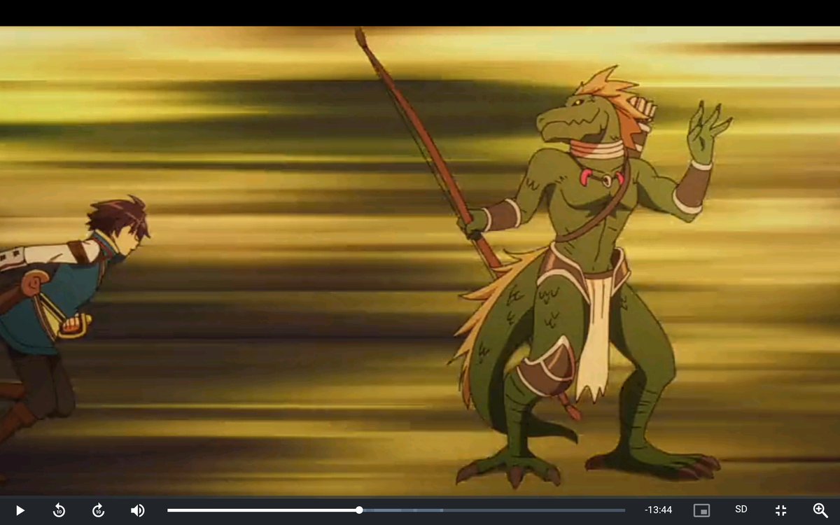 katyathefox2005's tweet photo. I like lizard design with loincloth in anime welcome to Japan miss elf https://t.co/LpbofwQOXh