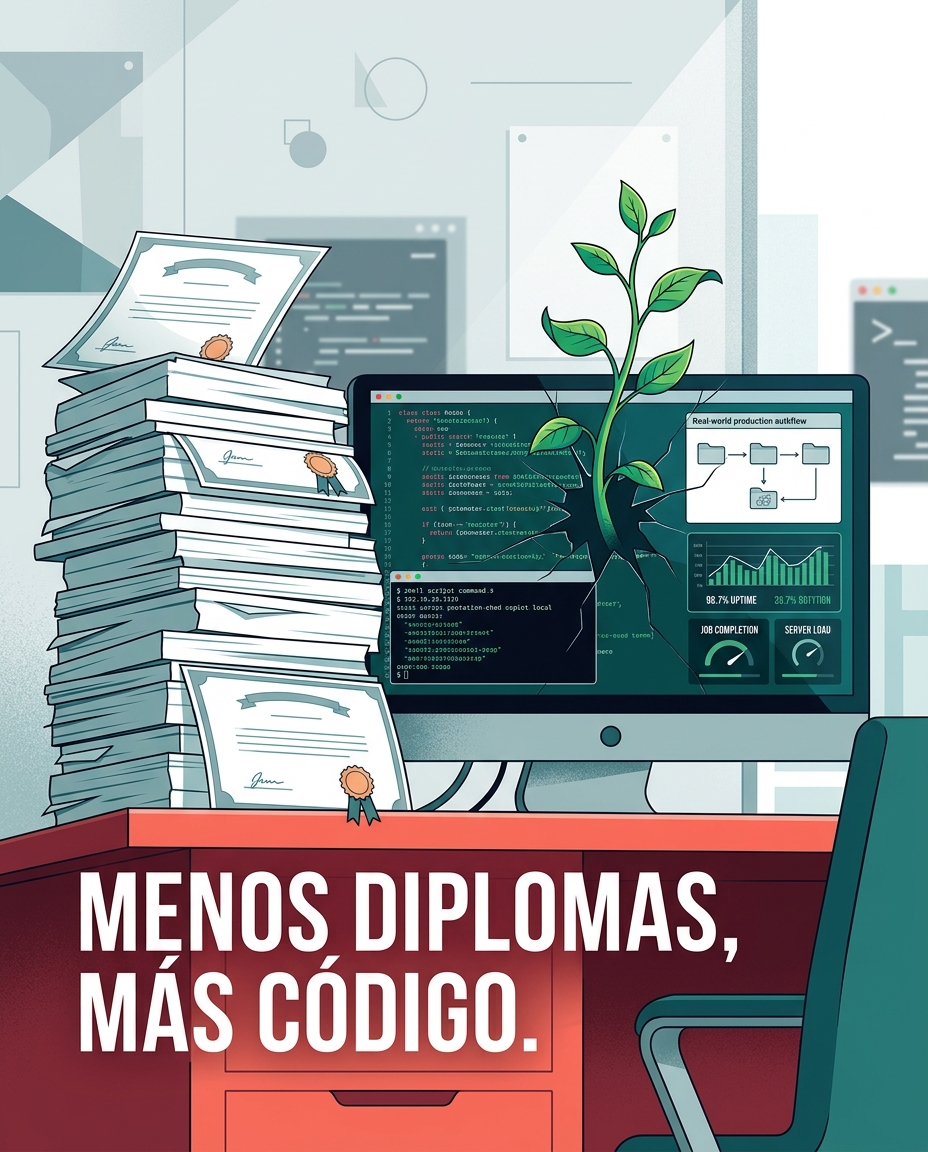 isopixel's tweet photo. Regalar cursos masivos de inteligencia artificial suena tentador, pero la teoría sin práctica en producción no sirve de nada. Menos acumular diplomas y más desplegar código real.

#inteligenciaartificial https://t.co/HMbyUlGmYW