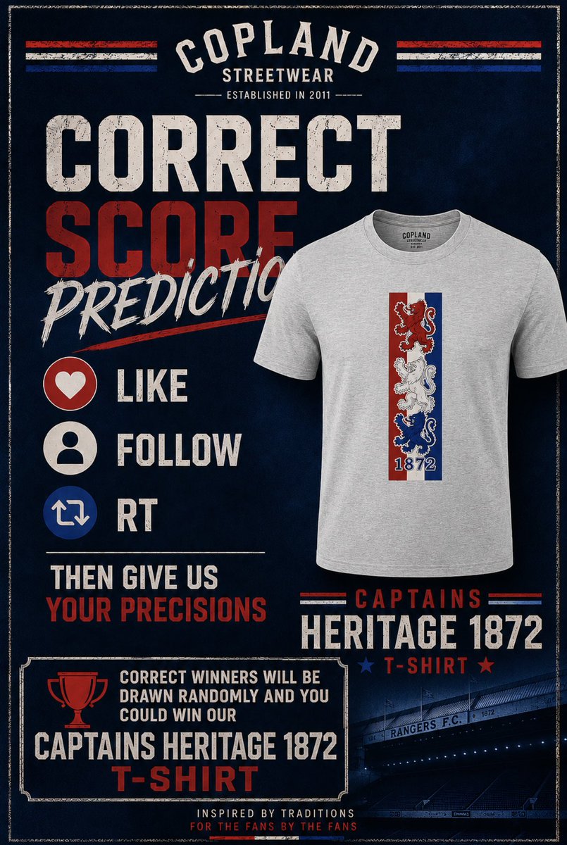 coplandsw's tweet photo. 🎯 CORRECT SCORE GIVEAWAY!
Predict the correct score for tomorrow’s match to be in with a chance of winning our brand new captains Heritage 1872 T-Shirt.

🔴 Like
⚪️ Follow
🔵 RT

Then reply with your prediction. Correct entries go into a random draw.

https://t.co/uiXFZwj47V https://t.co/ZTtI84LJu2