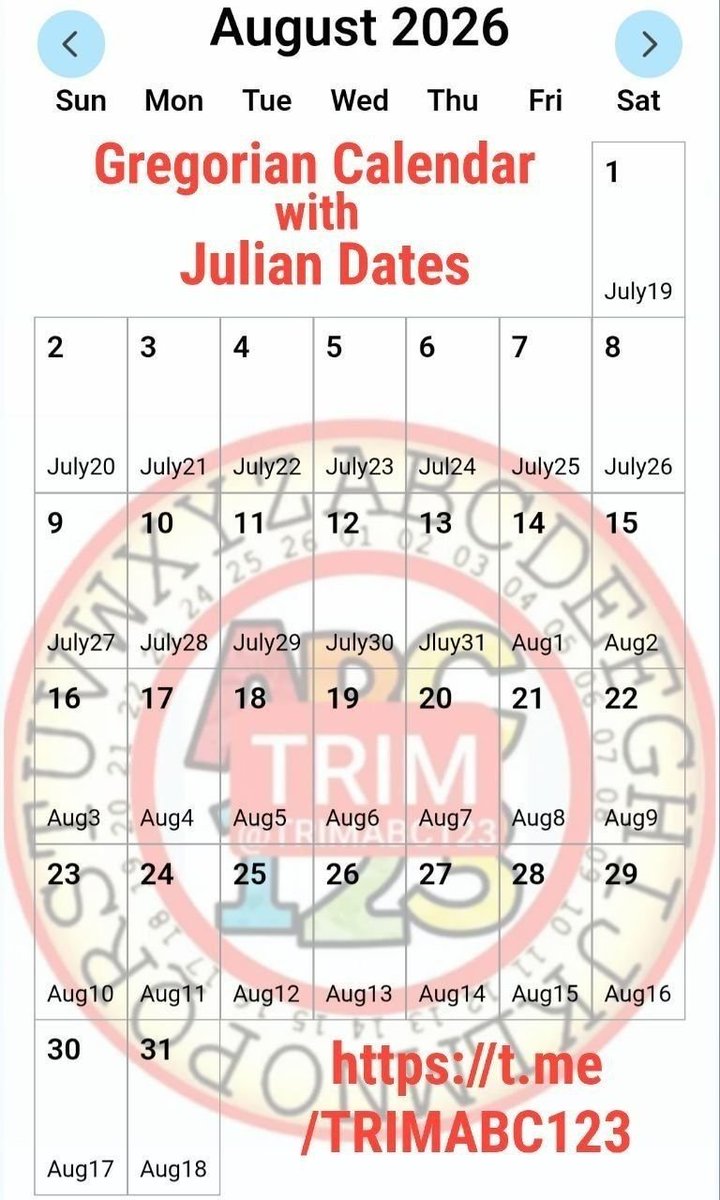 JFKFan12345's tweet photo. Strange July Strange July 

Q uses the Julian Calendar 13 days behind 

Today is July 23 https://t.co/eWBYb17NRX