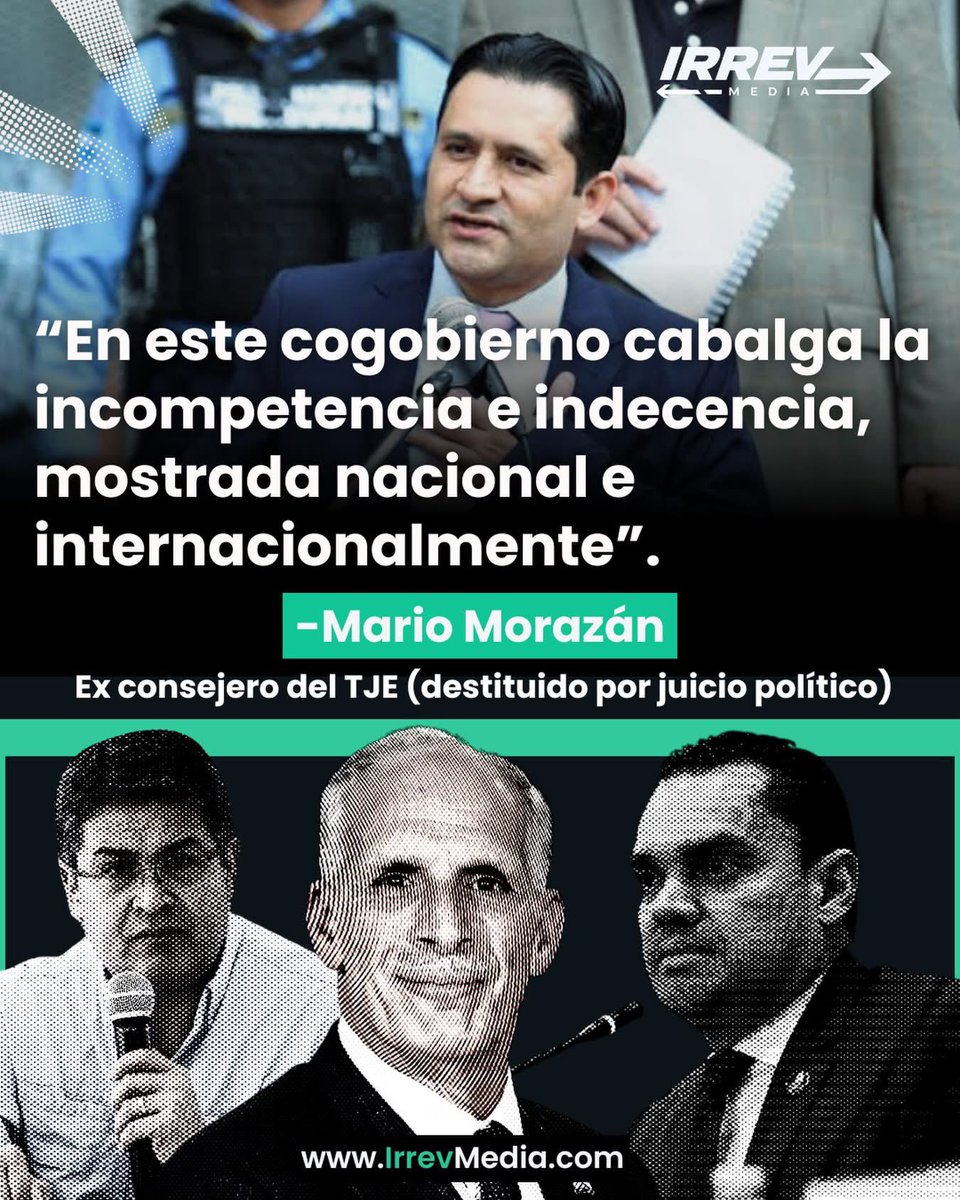 Irreversible_HN's tweet photo. ¡Vergüenza internacional! 🛑🇭🇳

Representación del Estado de Honduras hace el ridículo en la audiencia ante la CIDH en Washington  intentando ocultar la cacería política ejecutada a inicios de año, cuando destituyeron mediante un juicio político exprés al exfiscal Johel Zelaya y los ex consejeros Marlon Ochoa y  Mario Morazán ⚖️🚨.

La representación del Estado pretendió cuestionar el trabajo de los organismos internacionales. Ante esto, el exmagistrado Mario Morazán expuso el ridículo oficial, señalando al Co-gobierno (nacional-liberal) como los responsables, y citó la contundente respuesta de la CIDH: “Obtener información sobre estos temas es nuestro mandato” 🏛️.

Honduras ya fue condenada por la Corte IDH en 2023 por destituir magistrados arbitrariamente  en el Caso Gutiérrez Navas. Repetir esta arbitrariedad  encamina al país a una nueva condena internacional 🛑.
