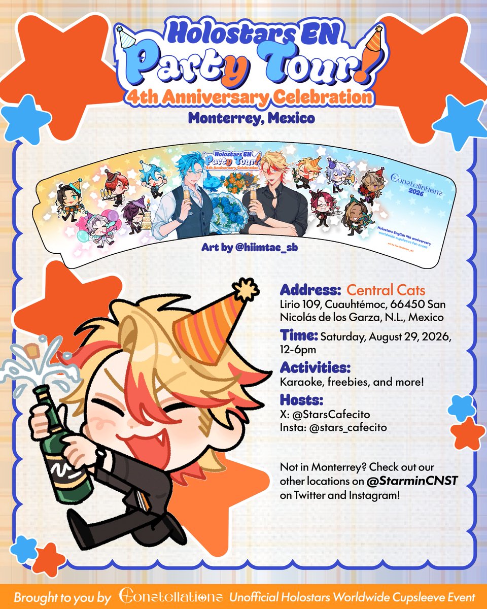 StarsCafecito's tweet photo. Ya estamos a unas semanas del evento, así que decidimos revelarles una sorpresa!
⭐️El Stars Cafecito tendrá un invitado especial en forma de co-evento en ambas sedes!

Así es! Podrán disfrutar del cupsleeve y freebies del evento mundial organizado por @StarminCNST el mismo día! https://t.co/wPyJzC07bn