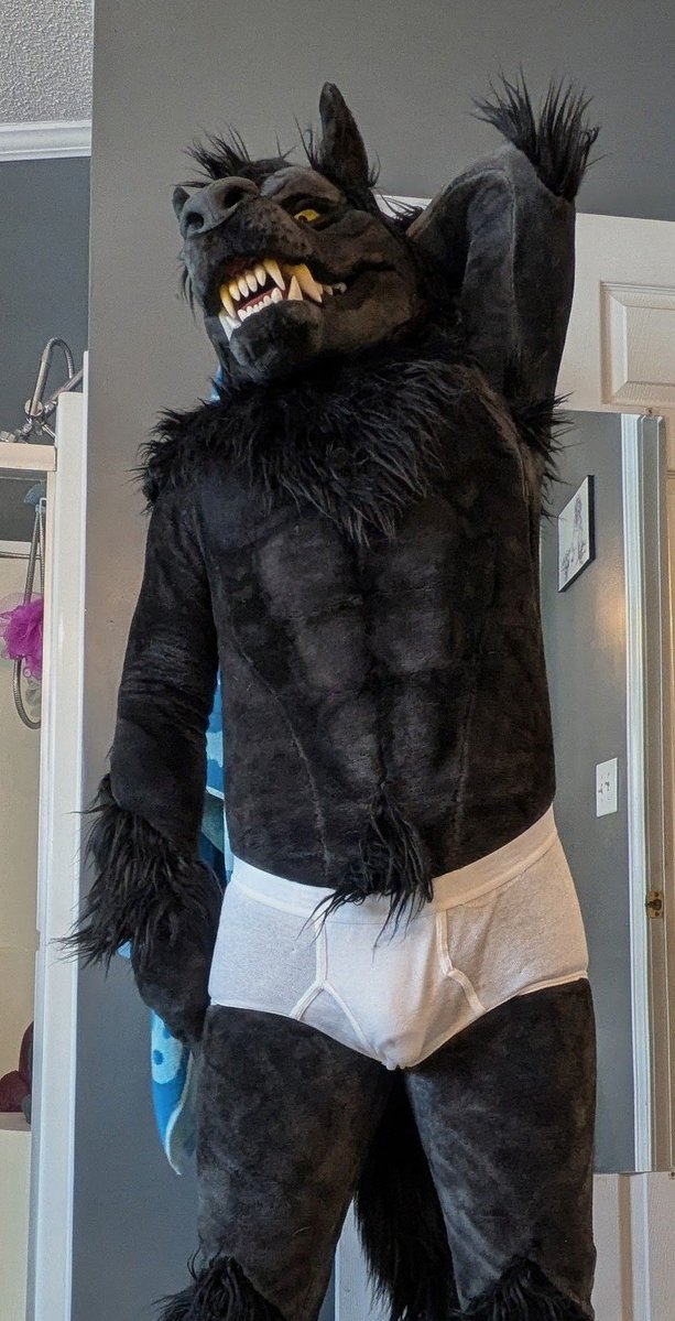 RexPup's tweet photo. #NationalUnderwearDay and  #WerewolfWednesday !! https://t.co/fMOBABKwxA
