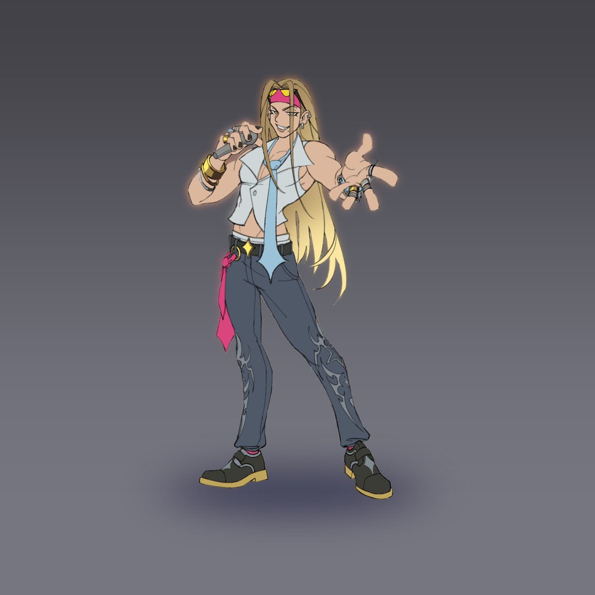 ragdollfrog's tweet photo. Coming at you with another piece of character concept art! 💢

This time we're showing the flashy announcer for our fighting tournament: Pure of heart (sometimes), broad of chest and dumb of ass!

The Announcer was designed by Letzia at https://t.co/O5GfF96SKh! https://t.co/HvWlxxT2GV