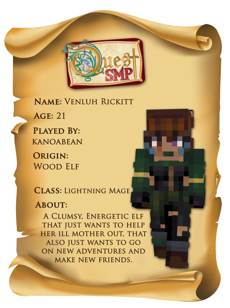 Quest_SMP_'s tweet photo. 📯INTRODUCING  📯 An Initiate Adventurer  ⚡️ @KanoaBean https://t.co/mti0V7aGdq