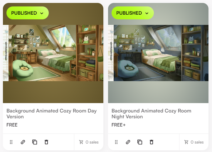 mintarramint's tweet photo. ₊˚⊹ FREE ANIMATED COZY ROOM ♡  
(full mp4 + day &amp; night is yoursss) 

go make your stream a little cozier ✧
♡ + ↺ are appreciated!

#VTuberAssets #VTuber https://t.co/z3RV0cBm7K