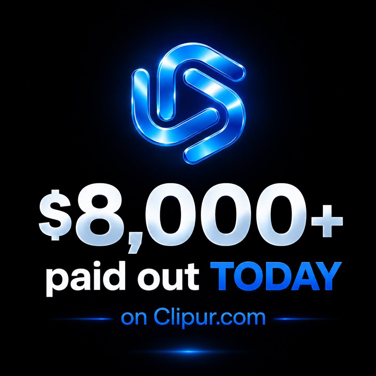 ClipurMediaCorp's tweet photo. $8,000+ paid out to Clippers TODAY! https://t.co/yWt7MO9wOa