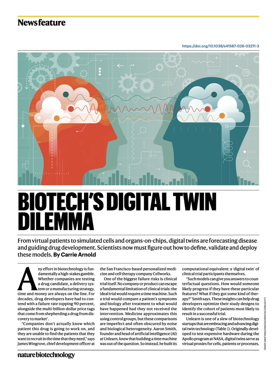 NatureBiotech's tweet photo. Biotech’s digital twin dilemma https://t.co/uXhkYZNqmQ
https://t.co/DqtpbfSsJr https://t.co/vQzYhsvAiY