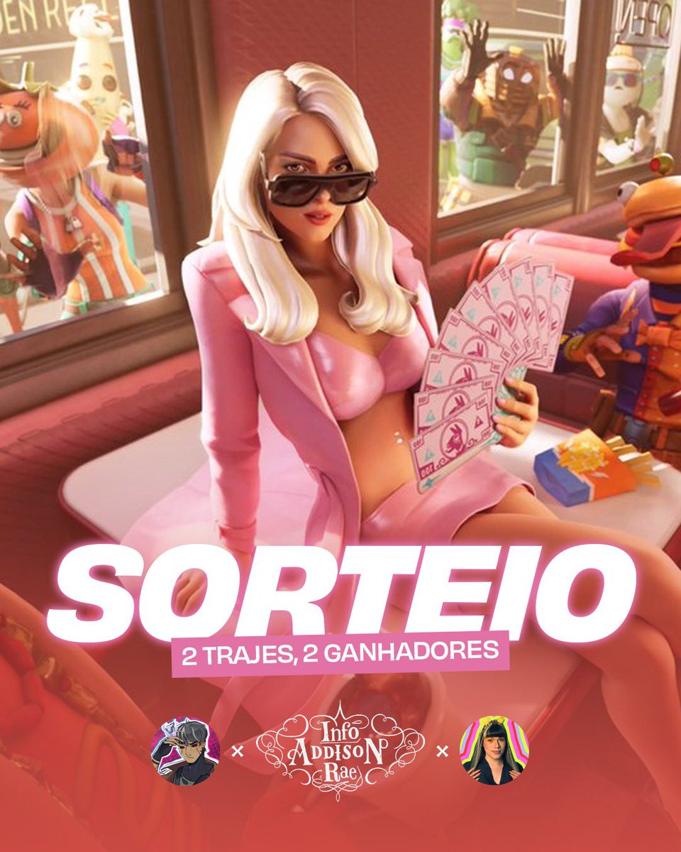 infoaddisonrbr's tweet photo. SORTEIO: VIDA GLAMUROSA 🩷✨

🎁 2x trajes da cantora Addison Rae, 2 ganhadores

REGRAS:
⇨ Siga @infoaddisonrbr, @teremyss e @GiVilleneuve
⇨ Reposte e curta esta publicação
⇨ Marque dois amigos nos comentários

⇨ Resultado: 07/08

Boa sorte, sunraes! ✨ https://t.co/8gS3uLt3pT
