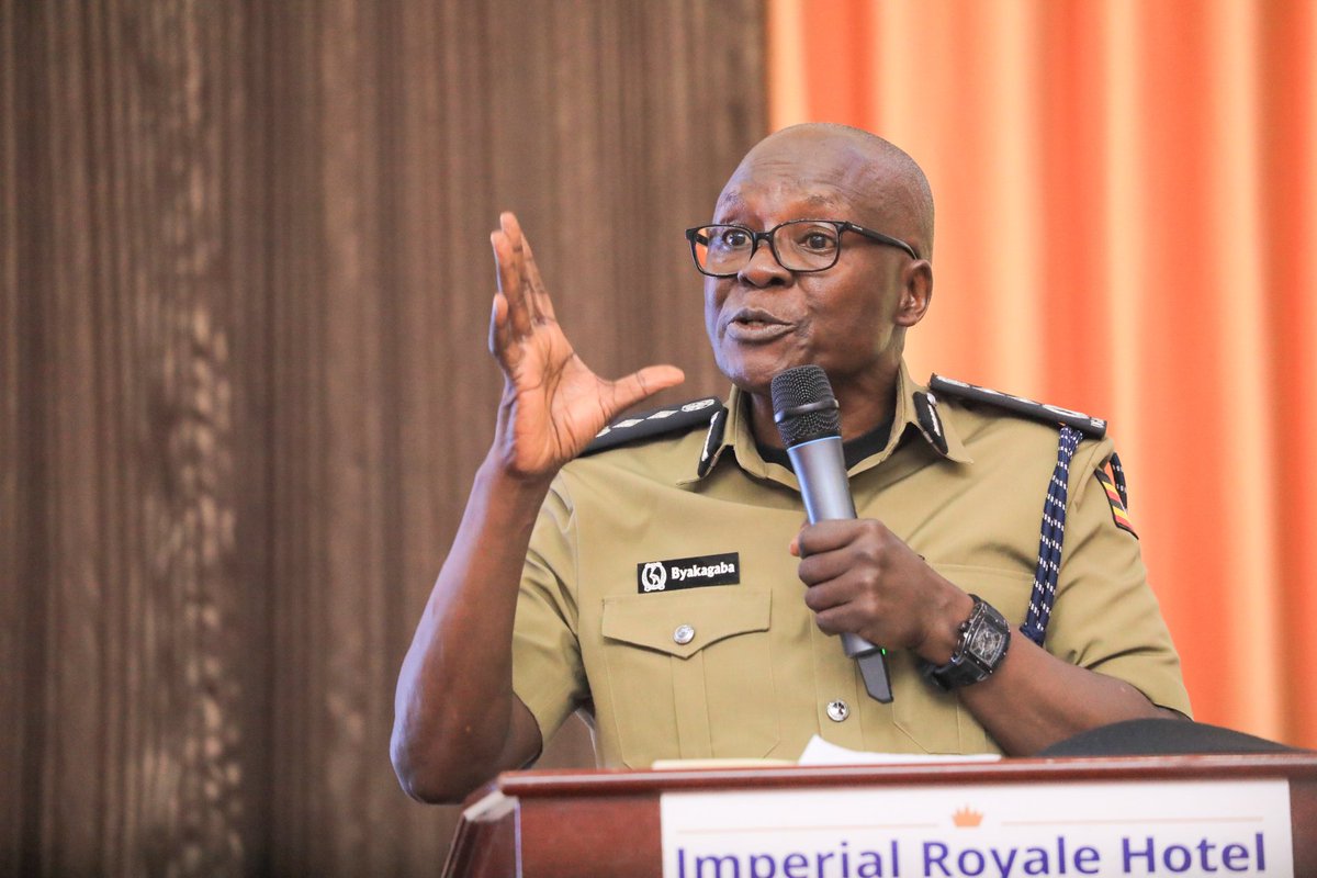 PoliceUg's tweet photo. The Inspector General of Police,  @igp_ug1 , this afternoon addressed a meeting of Local Government and City leaders organised by the Ministry of Local Government at Imperial Hotel, Kampala.

In his remarks, the IGP urged the leaders to support and take ownership of policing initiatives, particularly the Sub-County Policing Model, noting that effective policing requires strong partnerships between the Police and local leadership.

He called upon the leaders to work collectively to enhance service delivery and to ensure that security considerations are integrated into all development planning and implementation frameworks.

The IGP further urged local governments to prioritise security in urban planning by designing well-structured urban layouts, approving building plans that incorporate safety measures, and constructing markets with anti-crime infrastructure. He noted that this approach aligns with the Area Policing Concept currently being rolled out across the country to enable a faster and more effective response to crime and emergencies.

He emphasised that close collaboration between the Police and local governments is essential in addressing emerging security challenges, including agricultural crime, urban crime, domestic violence, cybercrime, alcohol and drug abuse, and land-related conflicts.

The Inspector General of Police concluded by thanking the Minister of Local Government, Hon.  @BalaamBarugahar , for the opportunity to address the leaders and reaffirmed the Uganda Police Force's commitment to working closely with local governments to promote peace, security, and sustainable development.