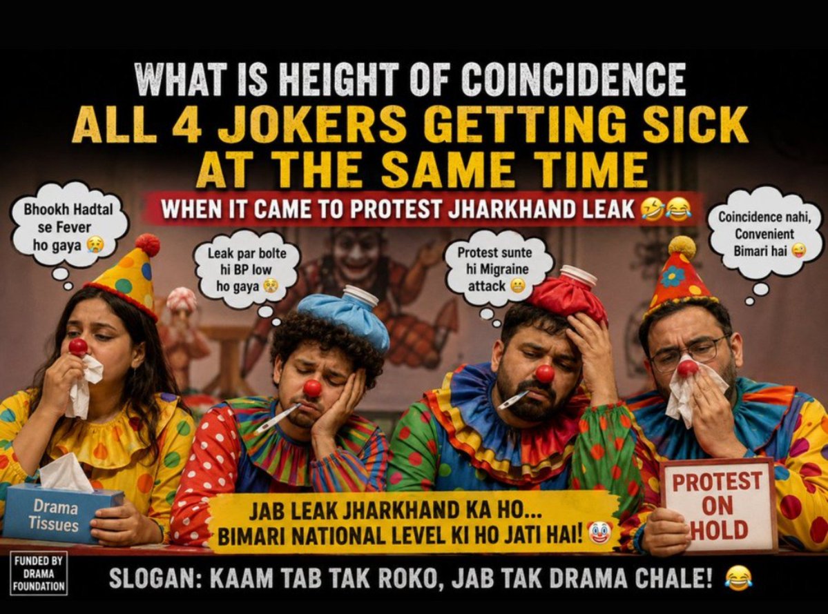 NikeshPandey3's tweet photo. @CJPDesk The public is watching everything! Your fake illness and shameless political drama stand completely exposed. 

Genuine students now see through your pathetic double standards. This absolute fraud in the name of youth will not last long! 

 @SauravDassss @aajtak 
#CJPExposed https://t.co/lRsm5fzlzk
