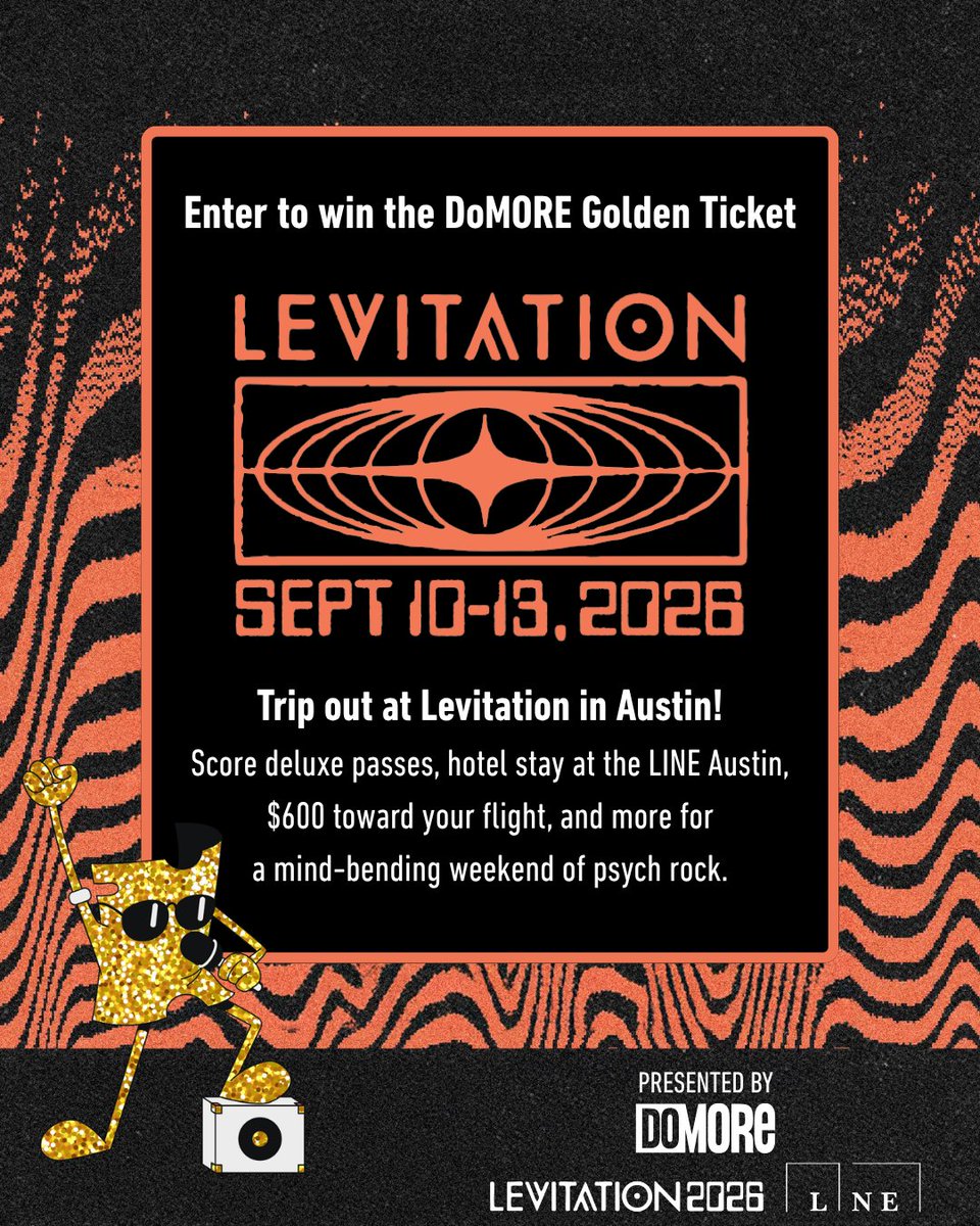 Do214's tweet photo. Radio East Passes, VIP access, nightly tickets, the LINE Austin, and travel credit are on the table for @levitation 2026. Sign up for DoMORE for your chance to win. #Levitation

https://t.co/vbDLcxR3R4 https://t.co/u6CQj3XH7Z