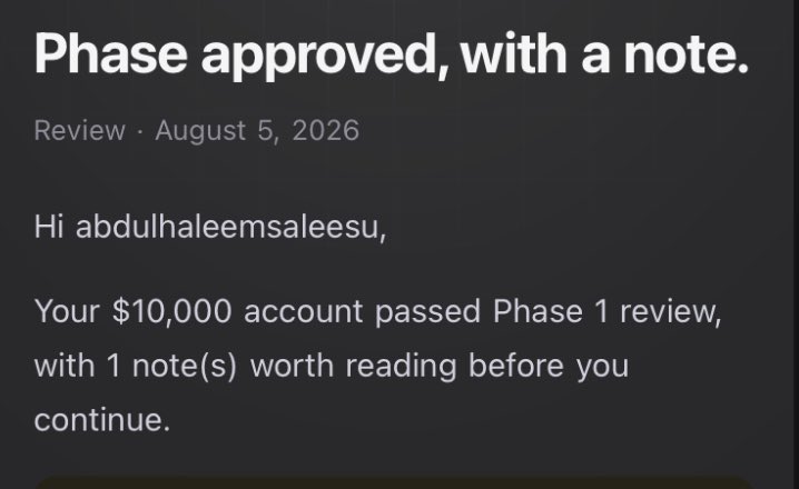 smartabdulfx's tweet photo. Proud to share that I’ve passed my first funded challenge This is a big milestone in my trading journey and a reminder that discipline and consistency always pay off.
 Special thanks to my mentor @ClarityTrader01 for the guidance and support throughout the process ❤️
📈🚀 https://t.co/ju2TGil4Pu