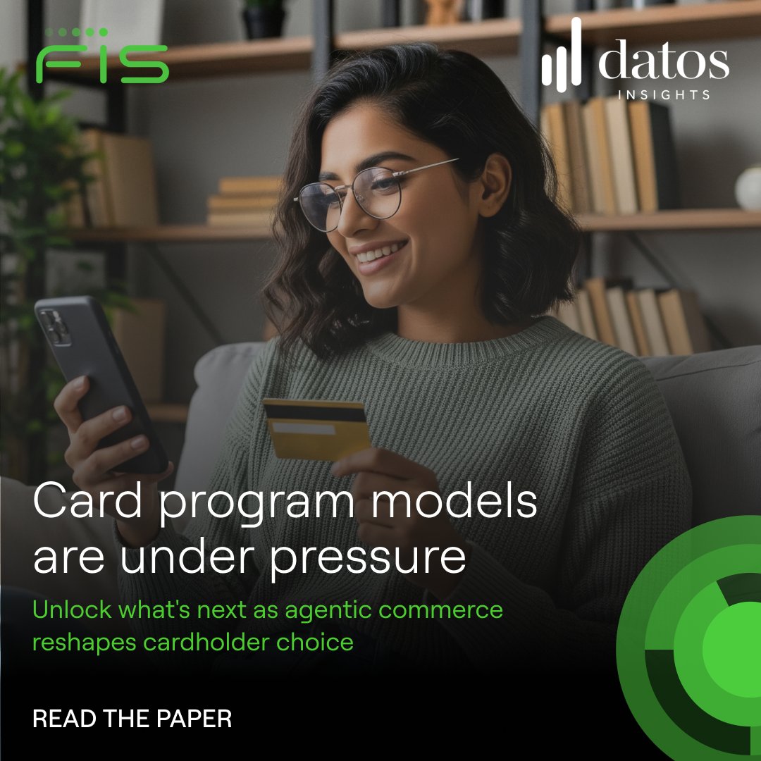 ashokgaur89's tweet photo. Interchange caps. Fintech rivals. AI agents picking cards for cardholders. See how the smartest issuers are evolving their card programs to stay relevant

READ THE PAPER: https://t.co/qxY6adQanv

#Fintech  #FinancialServices #DigitalPayments https://t.co/3mlxqGr2AA