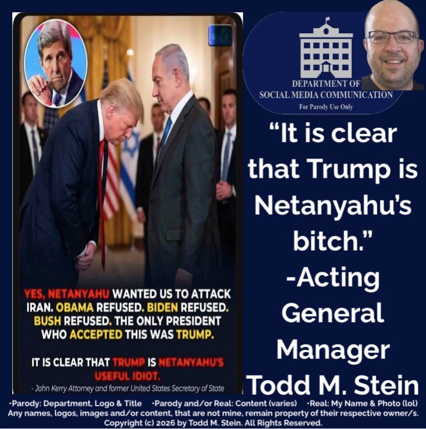 Todd_M_Stein's tweet photo. @SecWar @USWPColby @SeanParnellASW American🇺🇸 troops are being killed because @POTUS @realDonaldTrump & @SecWar @PeteHegseth attacked & are still fighting an unprovoked war against #Iran🇮🇷 at #Israel’s🇮🇱 request. Trump has repeatedly threatened to commit #WarCrimes if Iran doesn’t roll over. #ImpeachmentNow 8647 https://t.co/slk0esMXSB