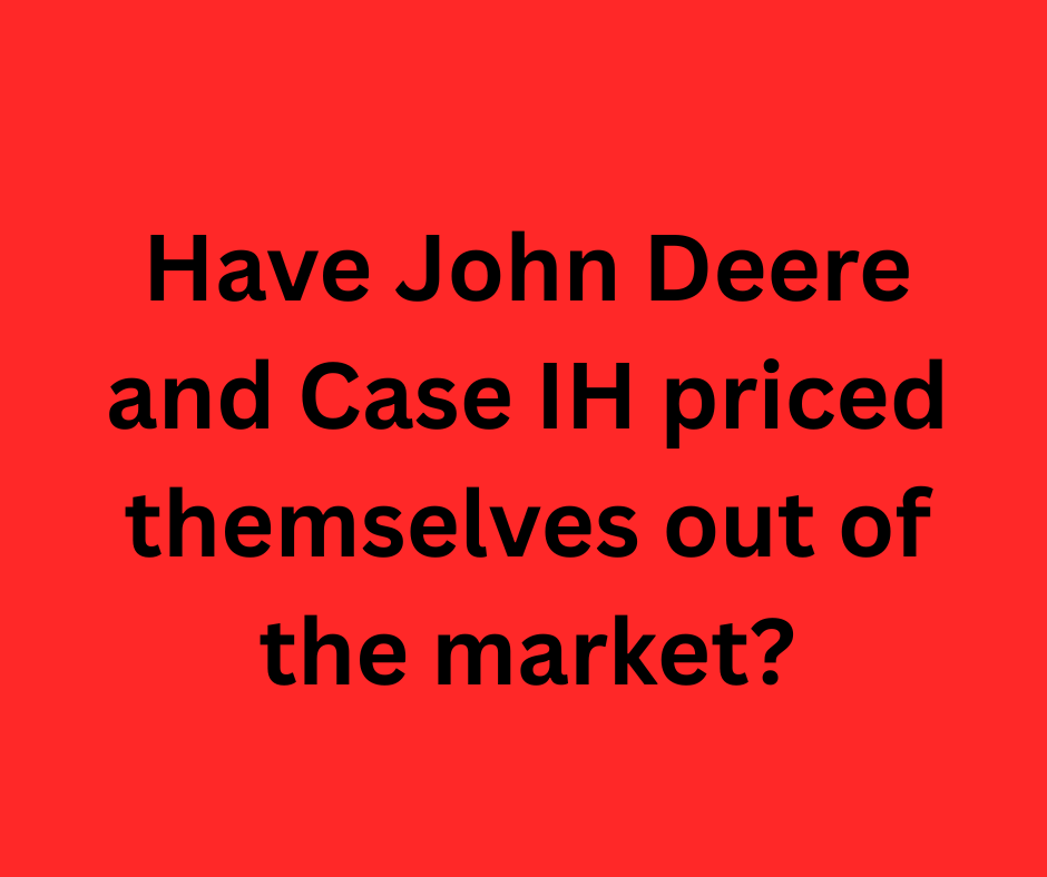 TheFarmCEO25's tweet photo. Tractor and combine prices are up 25-40% over the last 4 years.

Nationally, we are in our 4th consecutive year of declining margins on the American farm.

Naturally, combine and tractor sales are down, as farmers try to figure out how to stay afloat.

I like technology and comfort in a machine, but sometimes it feels like there are electronic bells and whistles and sensors that are adding more cost (and more headaches) than value to the farmer.

It's like they are in a race to make the most incredible, most advanced, most expensive machine possible, even though we didn't ask for a lot of what they are including.

It seems to me like there may be an opening in the market for an equipment manufacturer who wants to make a more basic machine that is dependable and gets the job done with fewer bells and whistles and a lower price.

Not sure who that would be, maybe Massey Ferguson,  Kubota, or Versatile?

Would you switch to a different color tractor with less technology if it got the job done for $100k less?