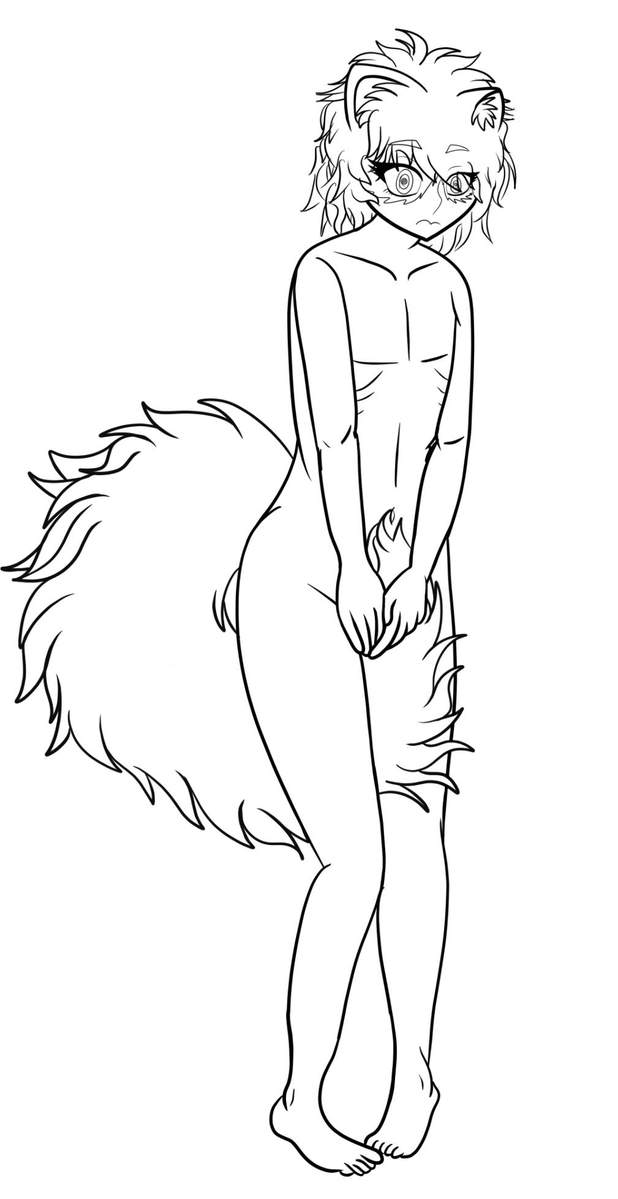 Choccykituwu's tweet photo. CW: Artistic Nudity!

I updated the tail for this lineart. Feels much better than the first tail I drew for them... now to fix up the hair and do the backside lineart >:3c https://t.co/VRO6LOxfvz