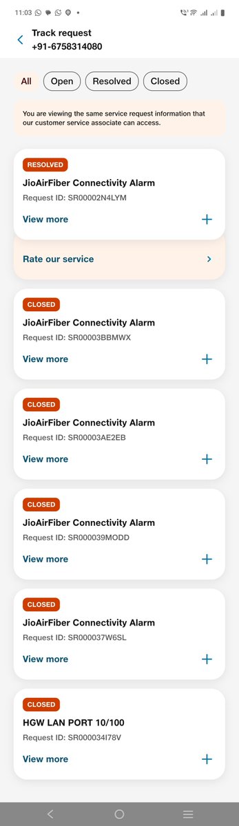 sidnext_'s tweet photo. @reliancejio @JioCare @JIOAIRFIBERIN @jio_fiber 
I've been having this problem for the past three months. Whenever I call customer care, someone comes, but sometimes they don't come also, and the one who does come just does a little repair and says it's fixed. You can see https://t.co/7vFZphbalO