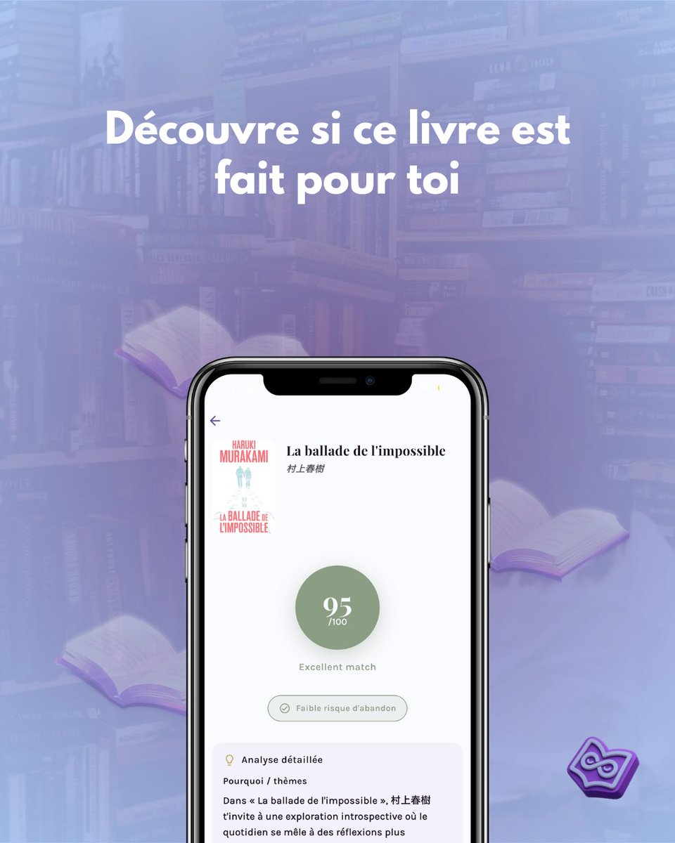 LinQfolio's tweet photo. Tu as déjà abandonné un livre après 50 pages ? 

Avec LinQfolio, ton nouveau réseau social de lecture, scanne un livre et découvre s’il correspond à tes goûts.

Gratuit sur IOS et Android : https://t.co/PK5v1m2z6T https://t.co/9AWMYD4Z6D