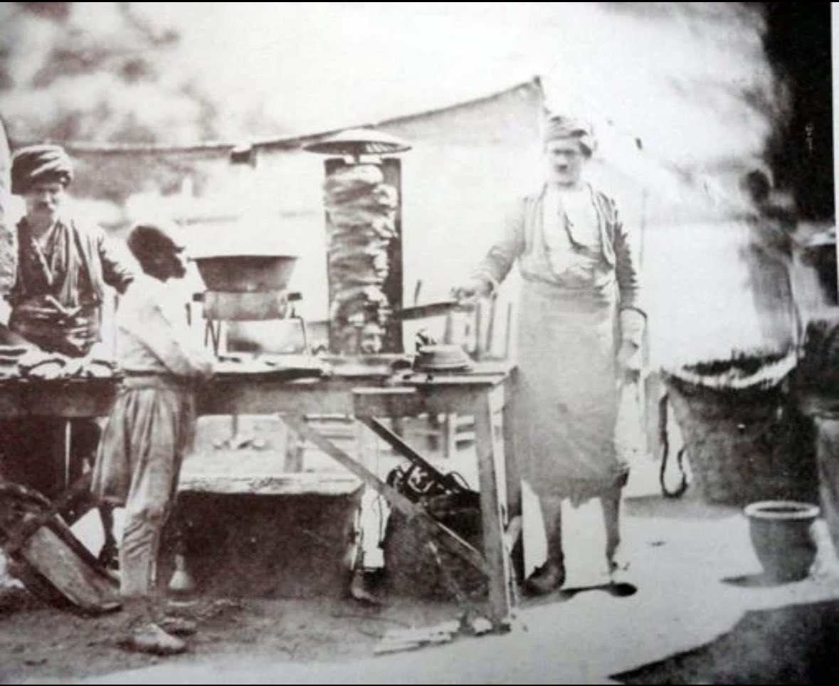 RakiaufNacken's tweet photo. @TakeasRealm @AlexLuck9 Nigga stfu Döner originates from turkey and always has been (photo is from 1855 Ottoman Empire) https://t.co/4fwycCWkpP