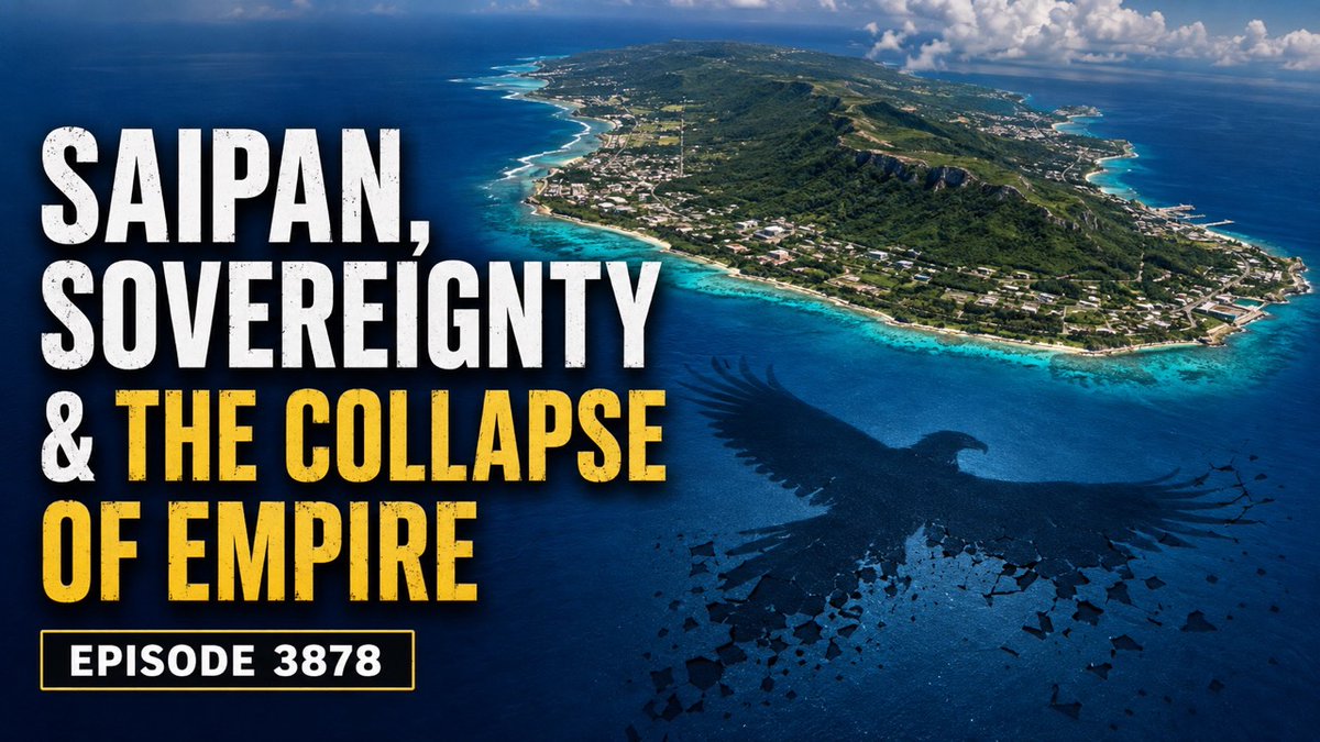 TheSurvivalPodc's tweet photo. Today at 16:00 CDT we discuss sovereignty, empire, local trade, parallel economies &amp; why Saipan may offer a path toward greater independence as centralized systems fail. 

Join Vin Armani &amp; me for a discussion about life at the edge of empire.

Details at https://t.co/96d8EDSSi3 https://t.co/JxemIcEpm5