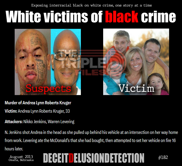 thetripledshow's tweet photo. 🚨Murder of Andrea Lynn Roberts Kruger
Victim: Andrea Lynn Roberts Kruger, 33
Attackers: Nikko Jenkins, Warren Levering
N. Jenkins shot Andrea in the head as she pulled up behind his vehicle at an intersection on her way home from work. Levering ate the McDonald’s that she had bought, then attempted to set her vehicle on fire 16 hours later.
“We do not promote hate — we expose it.”
https://t.co/ZTGNVDGGKD