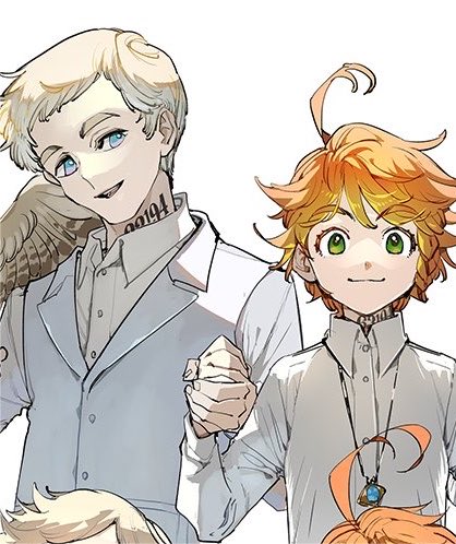Miyasaffnet's tweet photo. Norman paso de tener una mirada tímida y sostener gentilmente la mano de Emma a una expresión llena de confianza y envolver su mano fuertemente https://t.co/D6Goo9Sozk