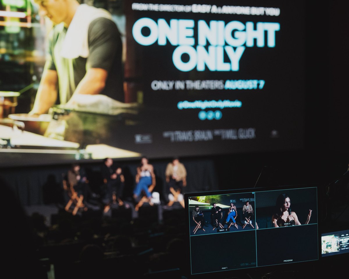 PNemiroff's tweet photo. What a delightful trio to get to moderate for. ❤️🎥

@alamodrafthouse and team One Night Only, huge thanks for having me!

📸 Randall Bellows III https://t.co/CuLIrN4g9t