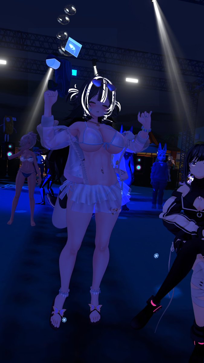 MaidYume1068's tweet photo. OUR FIRST YUME RAVE! Thank you to all that came to party with us that day, especially our DJs! Little did we know this would become one of the main attractions at #YumeMaidCafe
#YMC #VRChat #VRCRave https://t.co/KwGkArplUJ