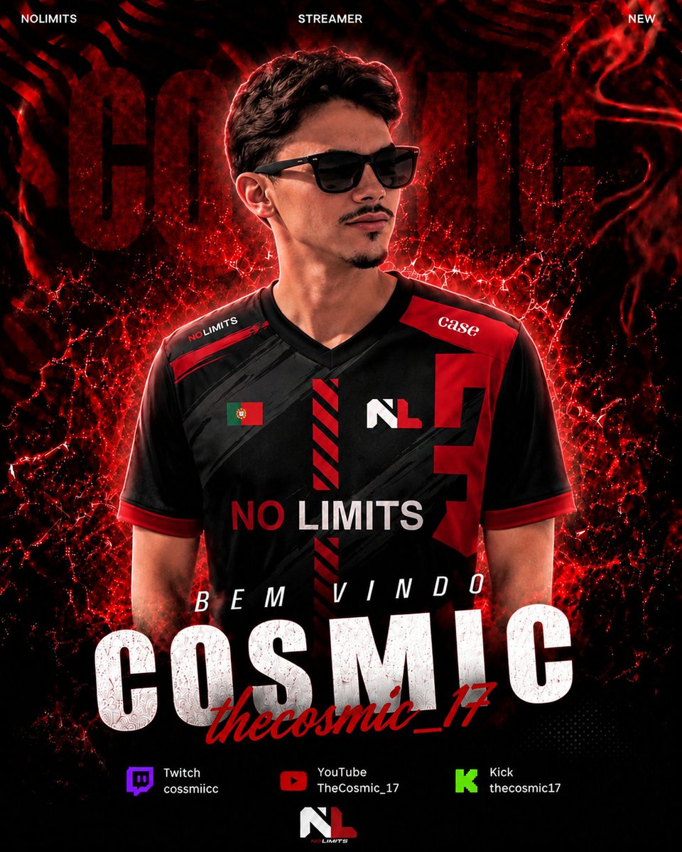 nolimits_esp's tweet photo. @nolimits_esp welcomes a new streamer! 👏

Hugo ‘Cosmicc’ Silva 🎮

Welcome to NoLimits! ⚪⚫🔴

Support and follow our streamer via @TheCosmic_17 content and streams at: ⬇️
📺 https://t.co/oPG2cvHGuh

#NL #NLWIN #UNLIMITYOURSELF https://t.co/tLPkFo1jhV