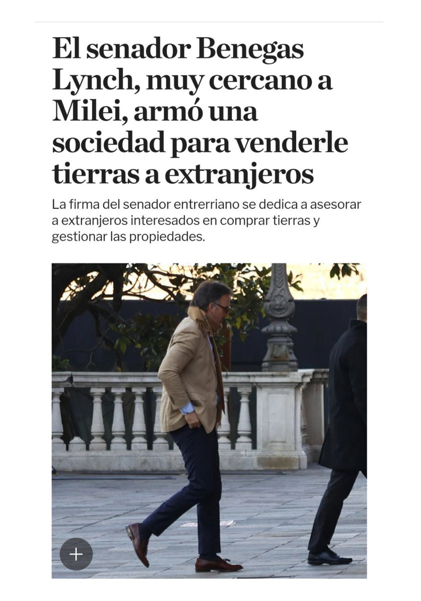 MartinDandach's tweet photo. Se acaba de destapar la corrupción del proyecto de modificar la Ley de Tierras. El gobierno a través de los Benegas Lynch, creó la empresa Glocal Terra, una sociedad que se dedica a venderle tierras a los extranjeros. El Senador mañana va a votar una ley que beneficia directamente a su familia y a su entorno. Esto constituye un conflicto absolutamente severo de intereses. Inaceptable en cualquier país del mundo. Nos están rematando para enriquecerse ellos. Esto un escándalo.