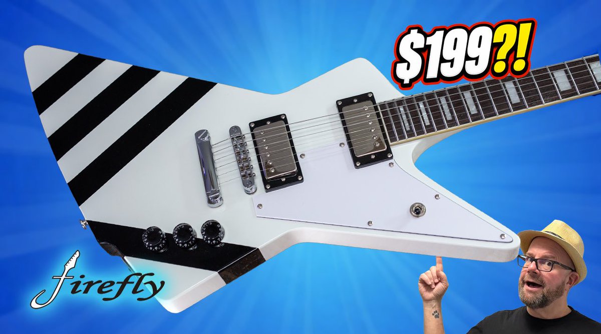 VaporTrailCh's tweet photo. Dude! This Matthias Jabs (Scorpions) tribute from @FireflyGuitars plays almost as nicely as my 1984 Gibson Explorer 💯 Check out my review: Link ⬇️ 
https://t.co/WDtsu2pqX6 https://t.co/AciBt2W8jr