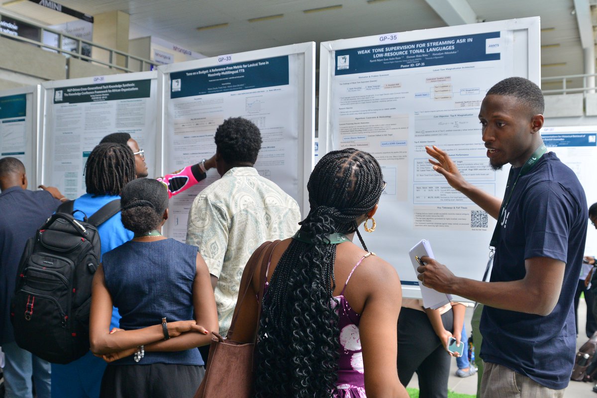 DeepIndaba's tweet photo. This is what sovereign intelligence looks like.

The #DLI2026 poster session is alive with it, researchers standing beside their work, mid-idea, mid-breakthrough, ready for the next question. Every poster is someone's months of work, someone's late nights, someone's conviction that Africa will not just use AI, but own it, shape it, and build it on its own terms.

That is what Ìmọ̀ Wa, our knowledge, our intelligence, is all about. And here in Lagos, that future is not a slogan. It is standing right in front of you, ready to explain its methodology.

This is what building looks like. This is what belonging looks like. This is the Indaba.
To everyone who presented, who asked, who listened, who showed up: you are sovereign intelligence in motion, and you are the reason this community keeps growing. 🌳

#DLI2026 #DeepLearningIndaba #SovereignIntelligence #ÌmọWa #AIinAfrica