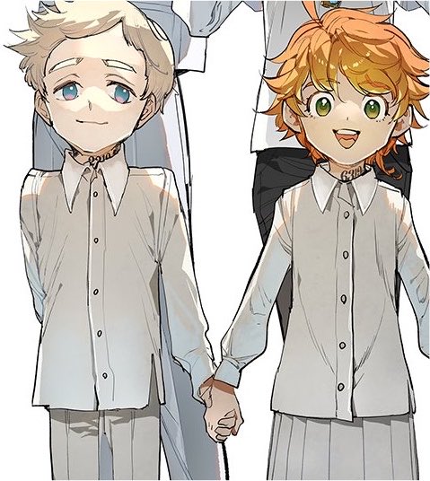 Miyasaffnet's tweet photo. Norman paso de tener una mirada tímida y sostener gentilmente la mano de Emma a una expresión llena de confianza y envolver su mano fuertemente https://t.co/D6Goo9Sozk