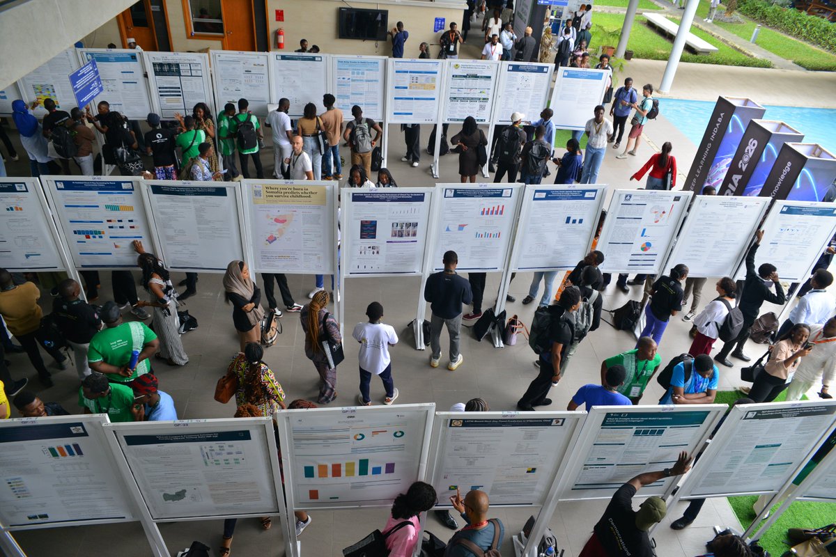 DeepIndaba's tweet photo. This is what sovereign intelligence looks like.

The #DLI2026 poster session is alive with it, researchers standing beside their work, mid-idea, mid-breakthrough, ready for the next question. Every poster is someone's months of work, someone's late nights, someone's conviction that Africa will not just use AI, but own it, shape it, and build it on its own terms.

That is what Ìmọ̀ Wa, our knowledge, our intelligence, is all about. And here in Lagos, that future is not a slogan. It is standing right in front of you, ready to explain its methodology.

This is what building looks like. This is what belonging looks like. This is the Indaba.
To everyone who presented, who asked, who listened, who showed up: you are sovereign intelligence in motion, and you are the reason this community keeps growing. 🌳

#DLI2026 #DeepLearningIndaba #SovereignIntelligence #ÌmọWa #AIinAfrica