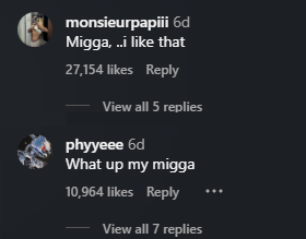 jup_enjoyoors's tweet photo. i've actually just found the next 67 meme, this guy just coined the term Migga to replace N*gga and its gone viral on instagram reels.

everyone is commenting it and doing the hand sign
https://t.co/8NLE5Zrctd https://t.co/TkmLLCJYQh