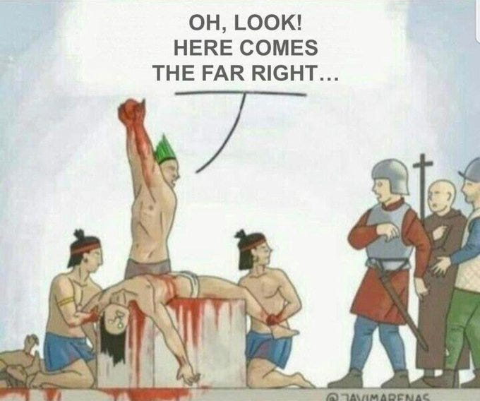 crvdox's tweet photo. @visegrad24 It's their tradition.

Their Mexica ancestors liked to perform those kinds of public sacrifices to send a message.

It seems that Christianity was not able to completely eradicate that custom. https://t.co/SU8lrobAHW