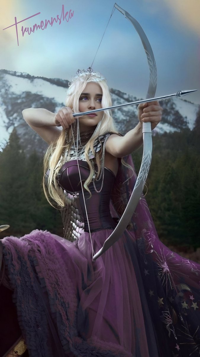 Trumennska's tweet photo. Sigyn doesn't use a bow and arrow often but when she does, she never misses. She is the Goddess of Victory after all.
#WarriorWednesday https://t.co/VDWEVzp4VC