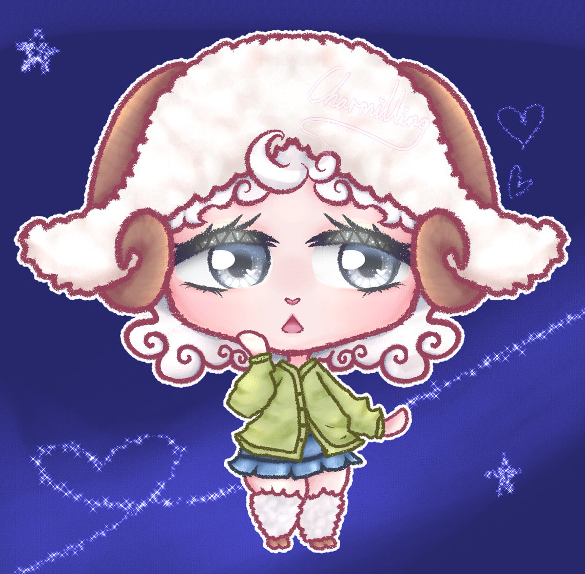 charmilling_'s tweet photo. I TRIED THICK LINES!! sadly I did not like... 
Well anyhooow
Art fight reveng for Avviepp <3
#chibi https://t.co/zCzAwpZ4zW