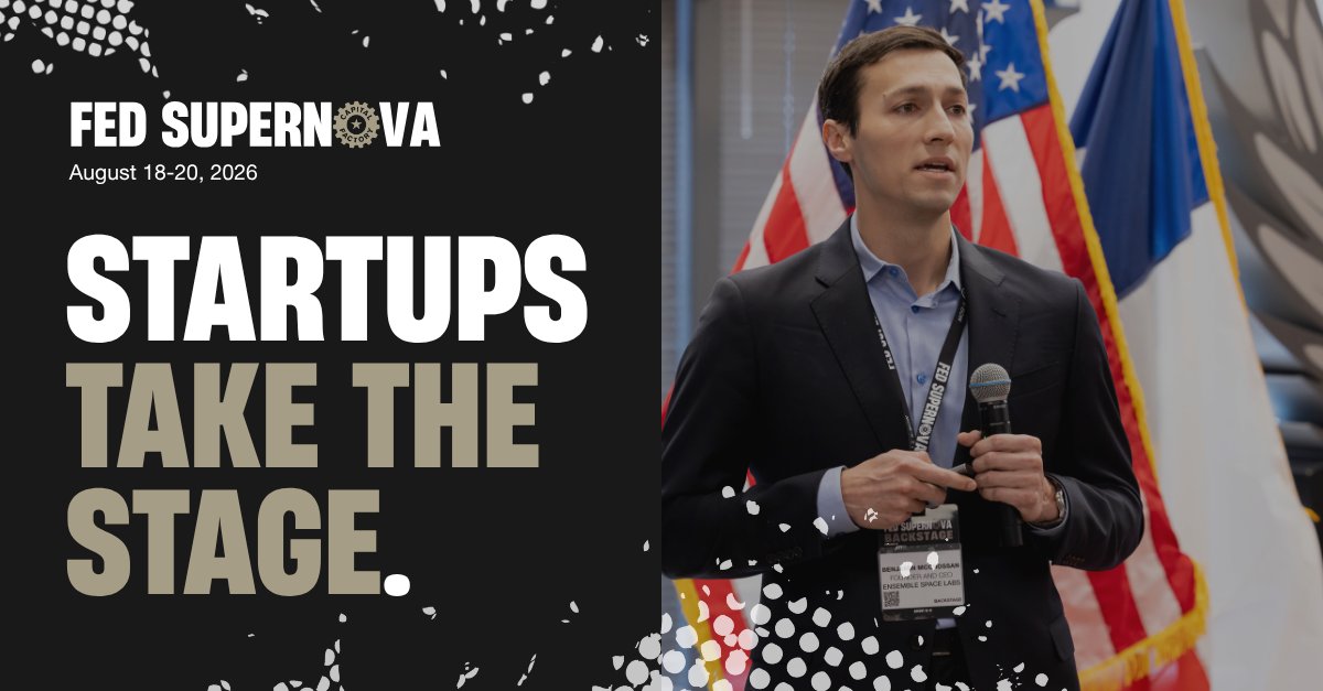 FedSupernova's tweet photo. Where will the next generation of defense innovation be discovered?
At #FedSupernova. π
On Aug. 19, founders take center stage across two dedicated tracks, pitching dual-use technologies to investors, government leaders, and industry partners.
ποΈ https://t.co/XMJk4HGAIb https://t.co/0ROioYKXX6