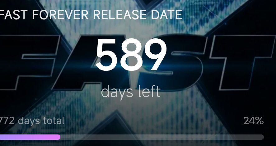 FastForever007's tweet photo. 589 days left until the release of Fast Forever 🎥 https://t.co/gWgj7JbF1o