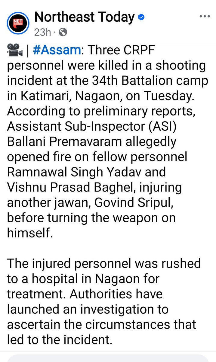SatpathyLive's tweet photo. Country now urgently needs to act to protect CRPF men before their bosses drive them to kill themselves https://t.co/IYFPkiLstT