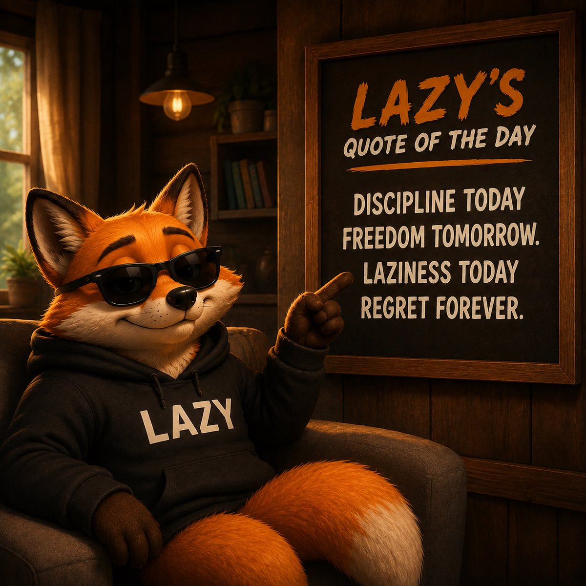 LazyFoxOfficial's tweet photo. Today’s lesson from Lazy. 🦊

📝 Lazy’s Quote of the Day

“Discipline today. Freedom tomorrow.”

Small actions, repeated every day, create extraordinary results. Stay patient, stay consistent, and keep building.

What’s one goal you’re working toward today? 👇

#LazyFox #Memecoin #Crypto #Solana #SOL #MemeCoin #Web3 #CryptoCommunity